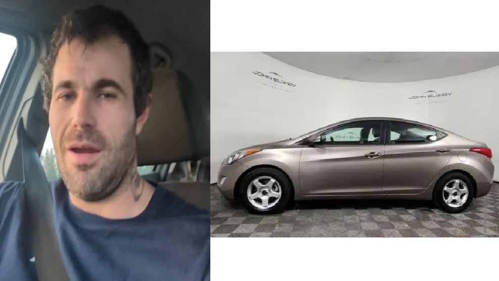Montage montrant une photo de Kevin Gervais-Contant et une photo de sa voiture.